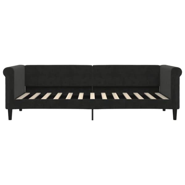 Dagbädd utdragbar svart 80x200 cm sammet
