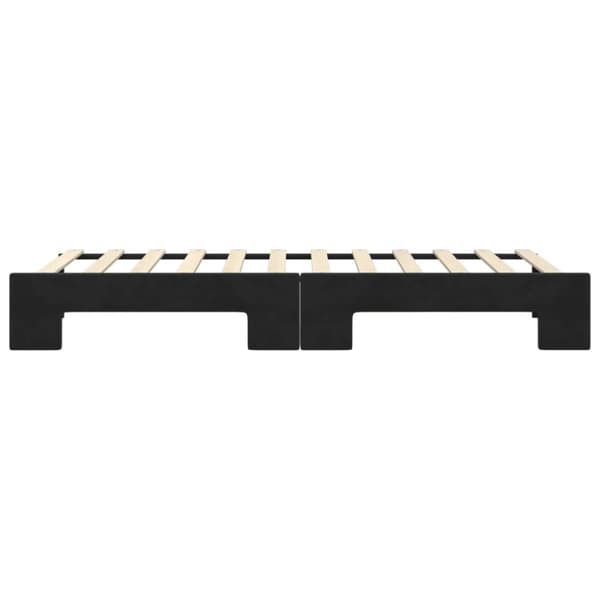 Dagbädd utdragbar svart 80x200 cm sammet