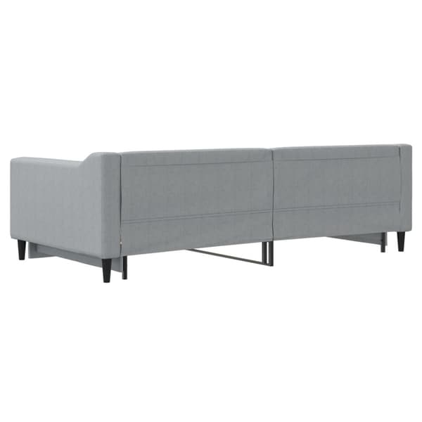 Dagbädd utdragbar ljusgrå 100x200 cm tyg