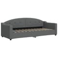 Miniatyrbillede 6 af 10: daybed med udtræk og skuffer 80x200 cm stof mørkegrå