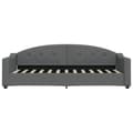 Miniatyrbillede 7 af 10: daybed med udtræk og skuffer 80x200 cm stof mørkegrå
