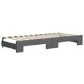 Miniatyrbillede 8 af 10: daybed med udtræk og skuffer 80x200 cm stof mørkegrå