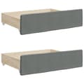 Miniatyrbillede 9 af 10: daybed med udtræk og skuffer 80x200 cm stof mørkegrå