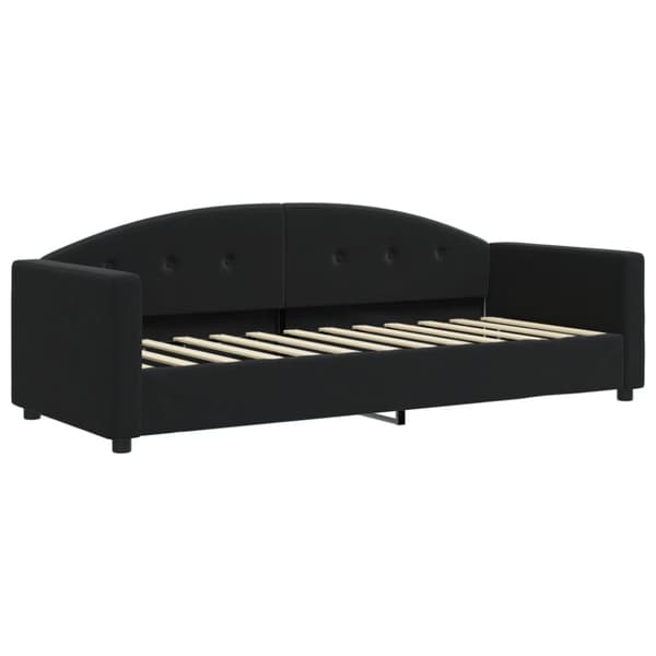Dagbädd utdragbar svart 80x200 cm sammet