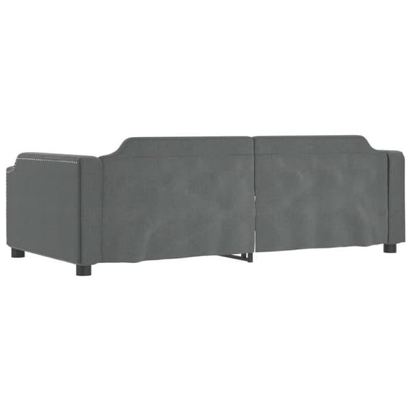 daybed med udtræk 80x200 cm stof mørkegrå