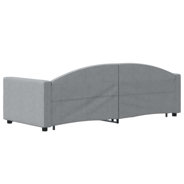 Dagbädd utdragbar ljusgrå 80x200 cm tyg