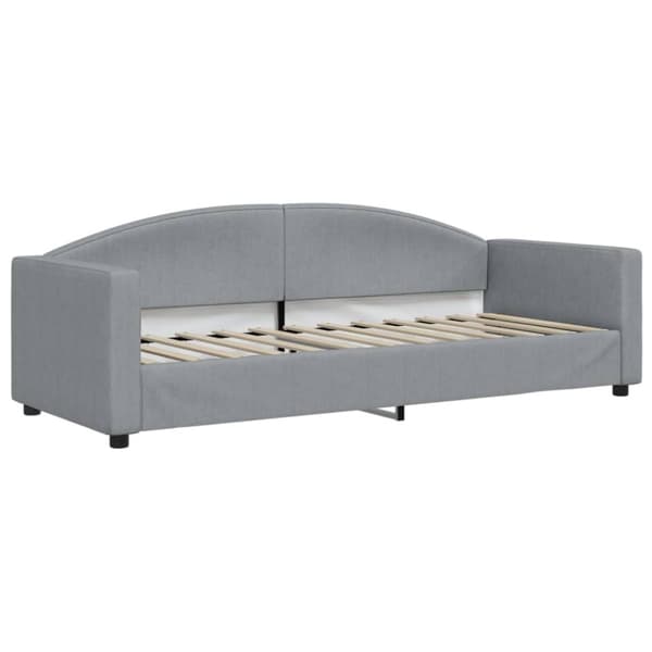 Dagbädd utdragbar ljusgrå 80x200 cm tyg