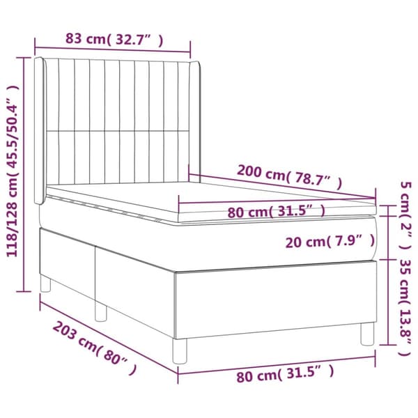 Ramsäng med madrass rosa 80x200 cm sammet