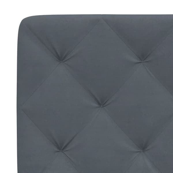sengeramme med LED-lys 100x200 cm velour mørkegrå