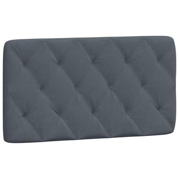 sengeramme med sengegavl 100x200 cm fløjl mørkegrå