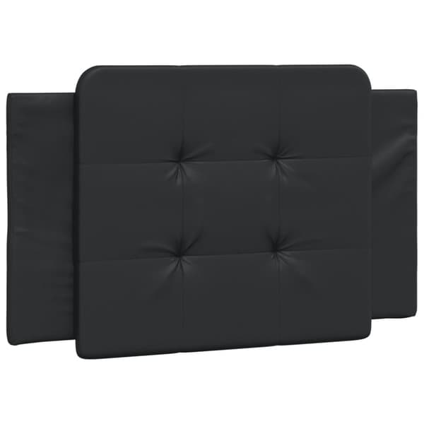sengeramme med LED-lys 90x190 cm kunstlæder sort