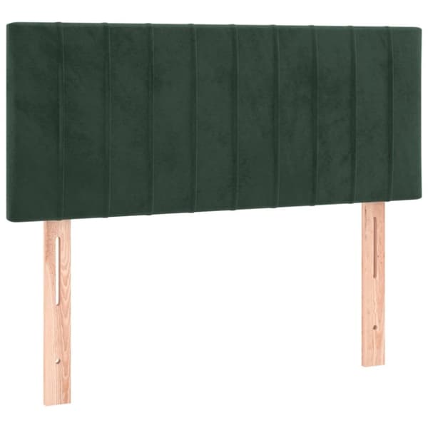 kontinentalseng med madras 120x190 cm velour mørkegrøn