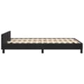 Miniatyrbillede 7 af 10: sengeramme med sengegavl 120x190 cm velour sort