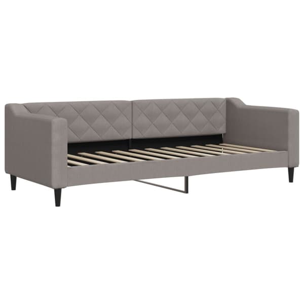 Dagbädd med madrass taupe 80x200 cm tyg