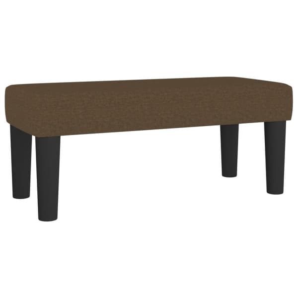 Ramsäng med madrass mörkbrun 90x190 cm tyg