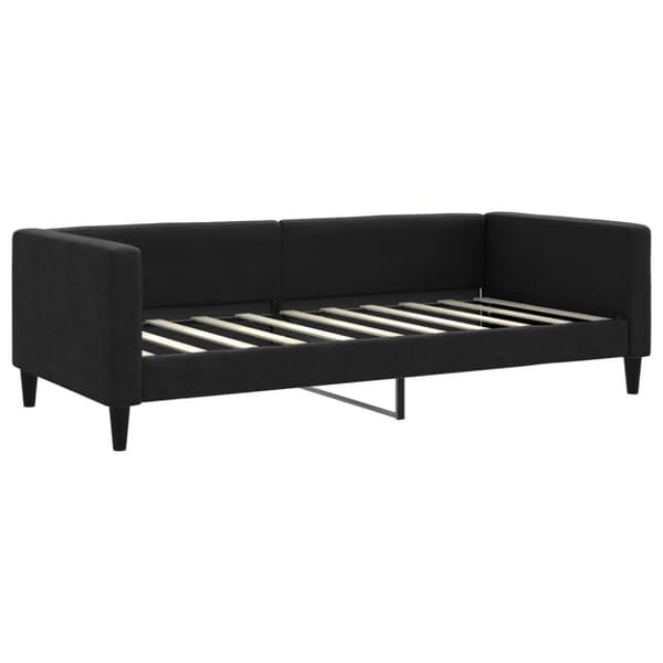 Dagbädd med madrass svart 90x190 cm tyg