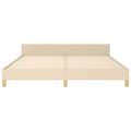 Miniatyrbillede 6 af 10: sengeramme med sengegavl 180x200 cm stof cremefarvet