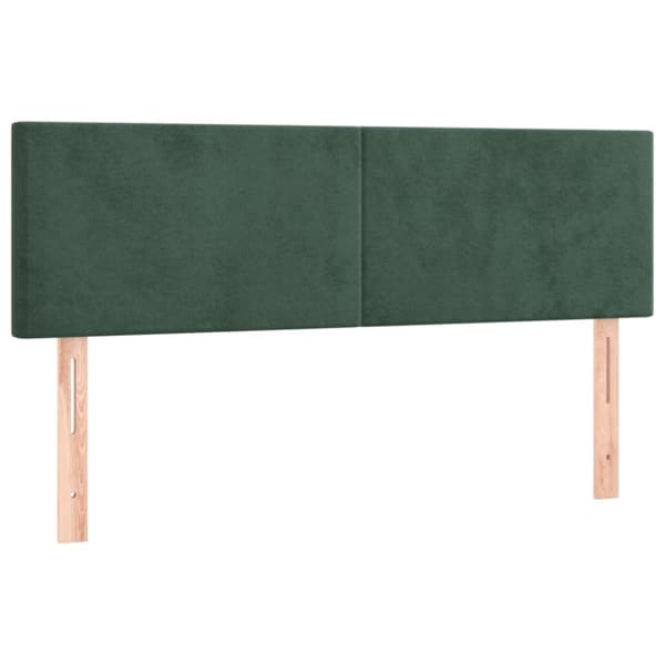 kontinentalseng med madras 140x190 cm fløjl mørkegrøn