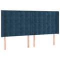 Pikkukuva 7 / 8: Mannermainen sänky, patja ja LED, sininen sametti 200x200cm