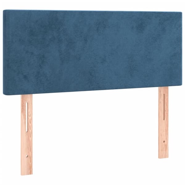 kontinentalseng med madras 90x190 cm fløjl mørkeblå