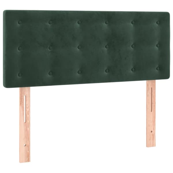 kontinentalseng med madras 80x200 cm fløjl mørkegrøn
