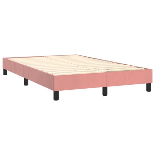Ramsäng med madrass rosa 120x200 cm sammet