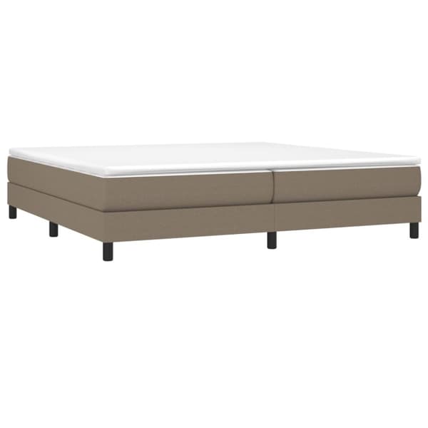 Mannermainen sänky patjalla, taupe, kangas, 200x200 cm