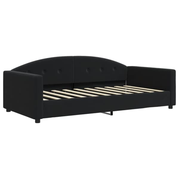 Dagbädd med madrass svart 90x190 cm sammet