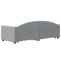 Miniatyrbillede 5 af 10: daybed med udtræk og skuffer 80x200 cm stof lysegrå