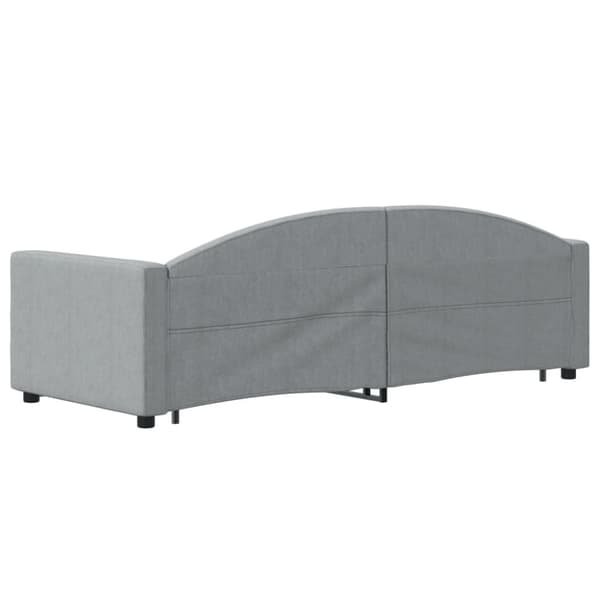 daybed med udtræk og skuffer 80x200 cm stof lysegrå