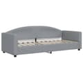 Miniatyrbillede 6 af 10: daybed med udtræk og skuffer 80x200 cm stof lysegrå