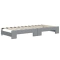 Miniatyrbillede 8 af 10: daybed med udtræk og skuffer 80x200 cm stof lysegrå