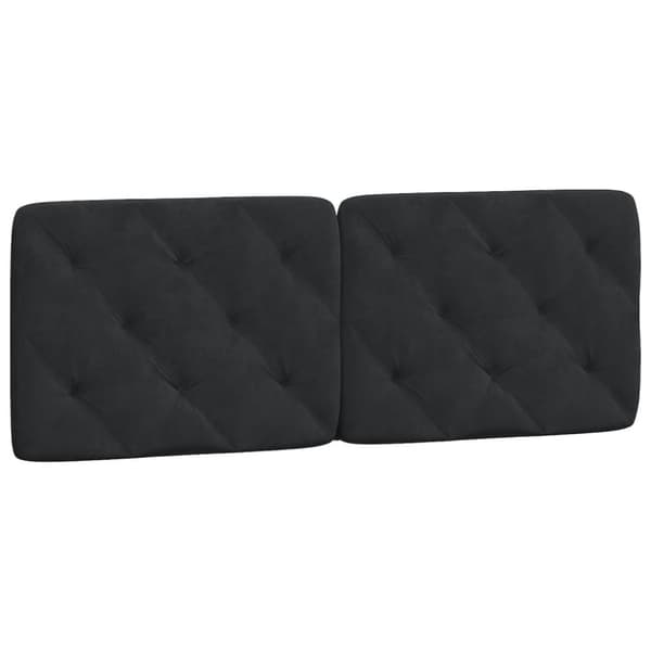 sengeramme med LED-lys 120x200 cm velour sort