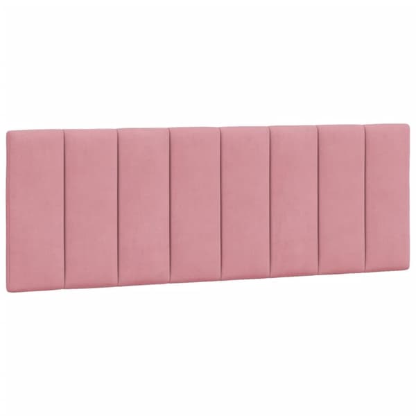 Sängram med huvudgavel rosa 120x200 cm sammet