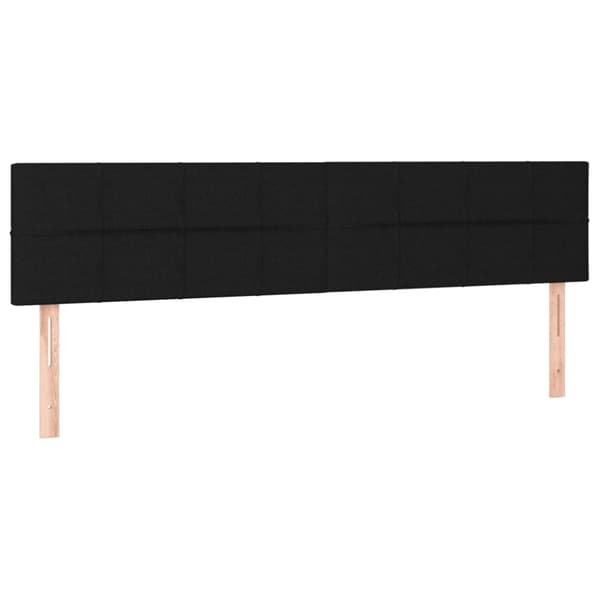 sengeramme med sengegavl 120x190 cm stof sort