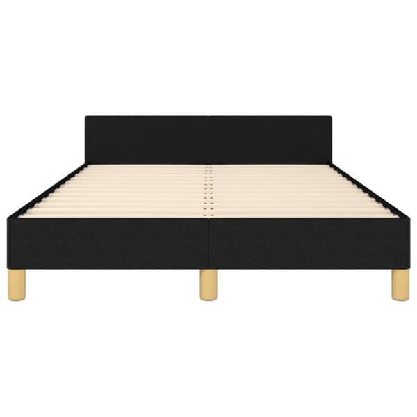 sengeramme med sengegavl 120x190 cm stof sort