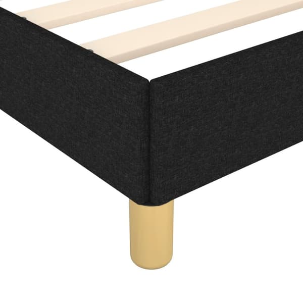 sengeramme med sengegavl 120x190 cm stof sort