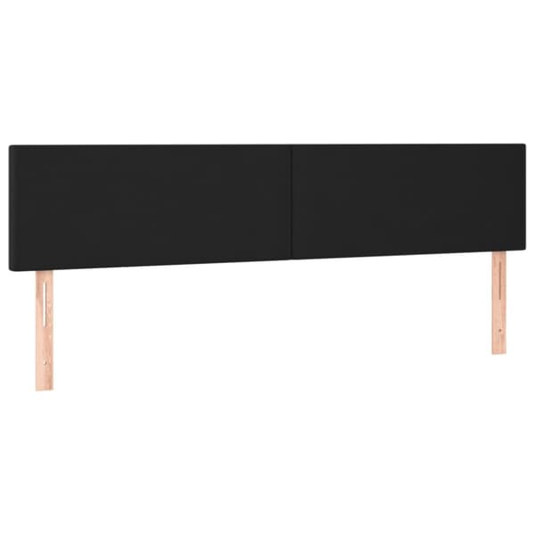 sengeramme med sengegavl 120x190 cm kunstlæder sort