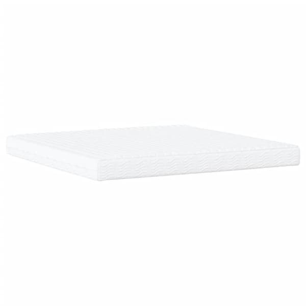 Säng med madrass vit 200x200 cm konstläder
