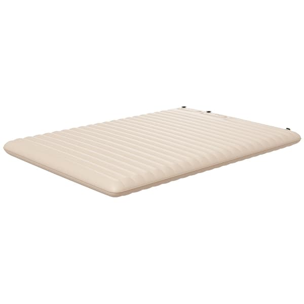 Rootz Camping Luftmadrass - Uppblåsbar säng - Liggunderlag utomhus - Vattentät polyester - Fotpump medföljer - 195cm x 140cm x 10cm