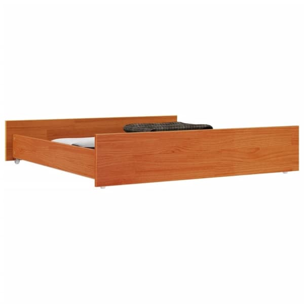 vidaXL Sengeskuffer 2 stk voksbrun heltre furu