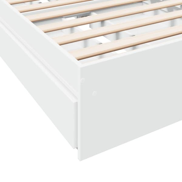 sengeramme 90x200 cm konstrueret træ hvid