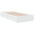 Miniatyrbillede 2 af 10: sengeramme 90x200 cm konstrueret træ hvid