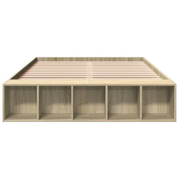 sengestel 120x190 cm konstrueret træ sonoma-eg