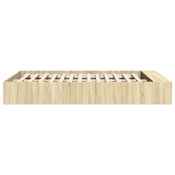 sengestel 150x200 cm konstrueret træ sonoma-eg