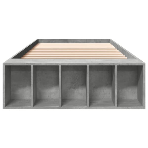 sengeramme 75x190 cm konstrueret træ betongrå