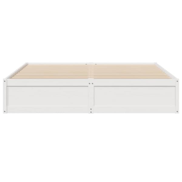 sengeramme uden madras 180x200 cm massivt fyrretræ hvid