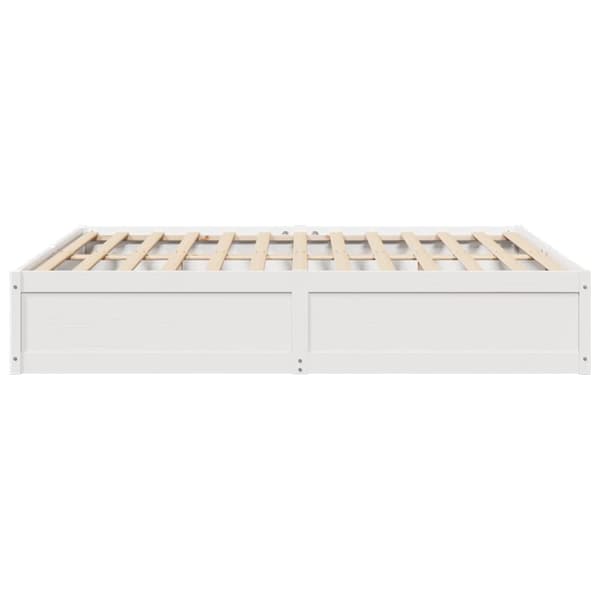sengeramme uden madras 180x200 cm massivt fyrretræ hvid