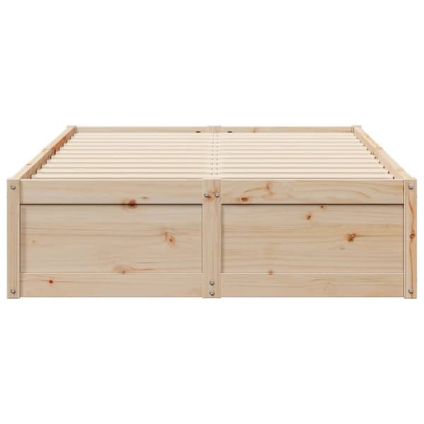 sengeramme uden madras 120x200 cm massivt fyrretræ