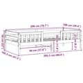 Miniatyrbillede 9 af 9: sengeramme uden madras 100x200 cm massivt fyrretræ hvid